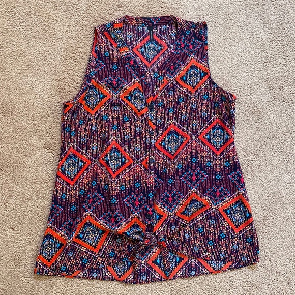 Maurices button up tie front blouse tank - Picture 1 of 6